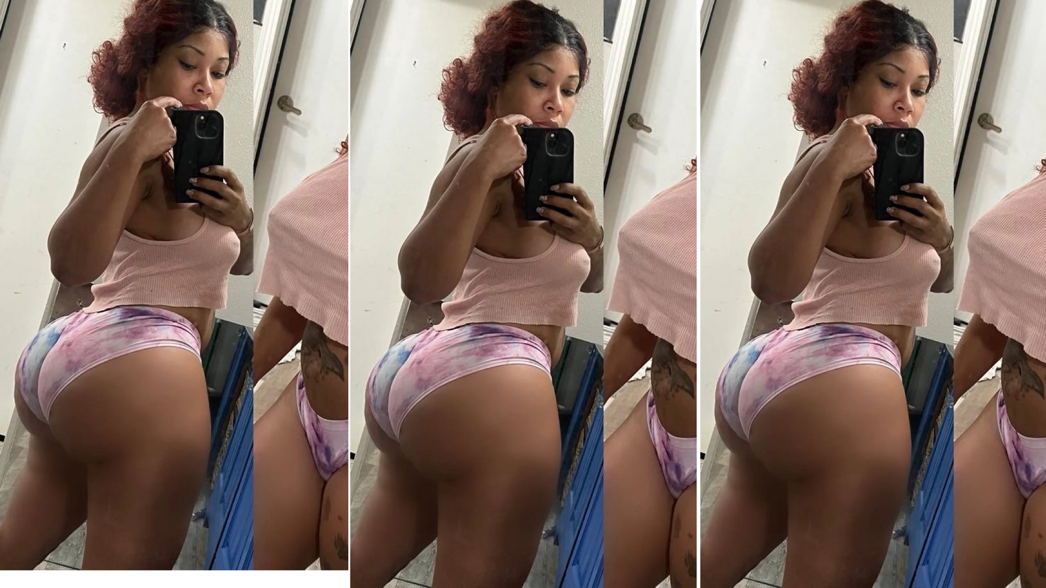 Adorable lady practically shows off her pointed n!pples and h!ps (photos)