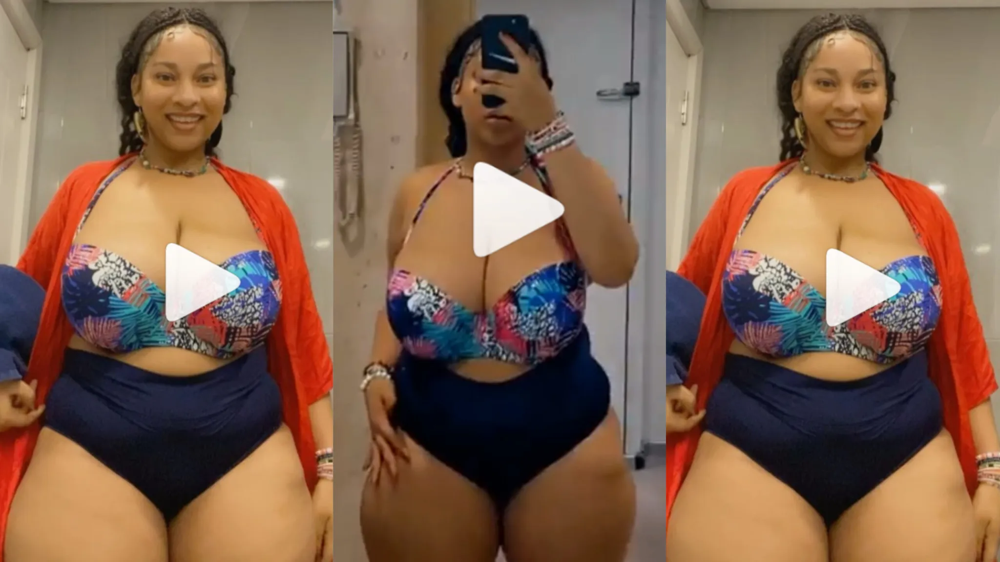 Watch the moment beautiful Cynthia Okeke Flaunts her Huge Assets on Valentine’s day – Video