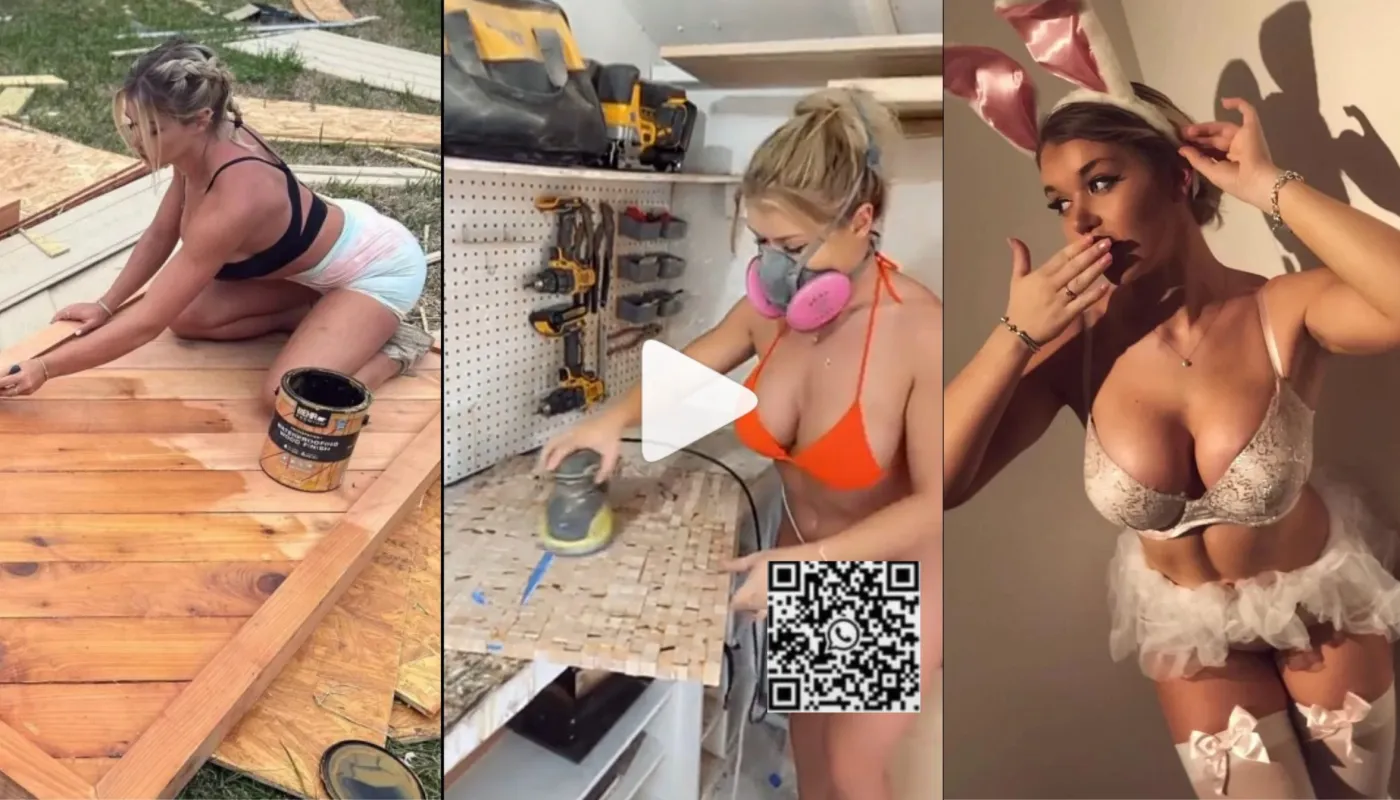 Female carpenter leaves men distracted when she dresses up in bikini at work(Watch Video) 