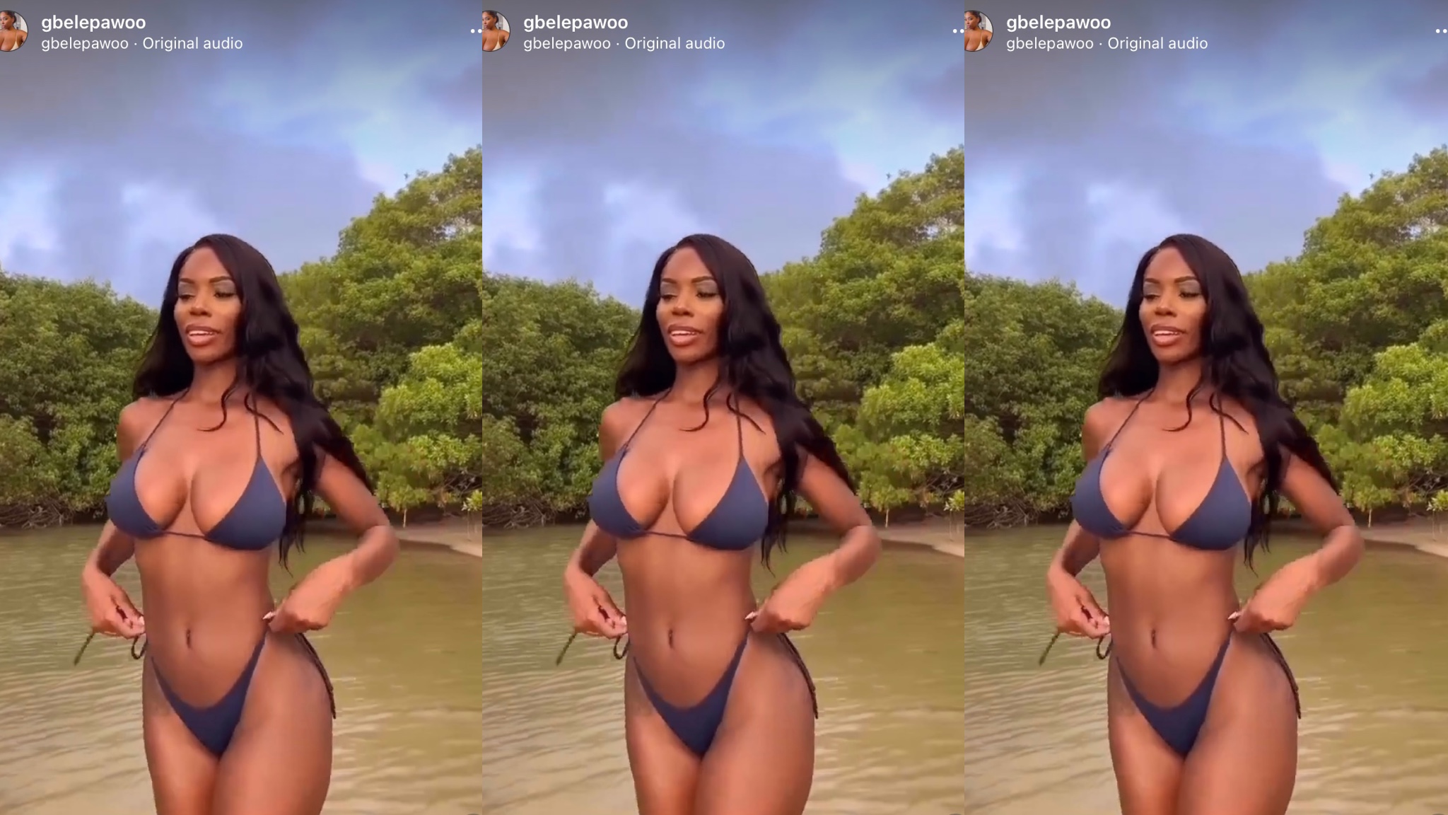 Check out the most beautiful melanin popping Lady, who never stop flaunting her curves in her sexy bikini – Photo