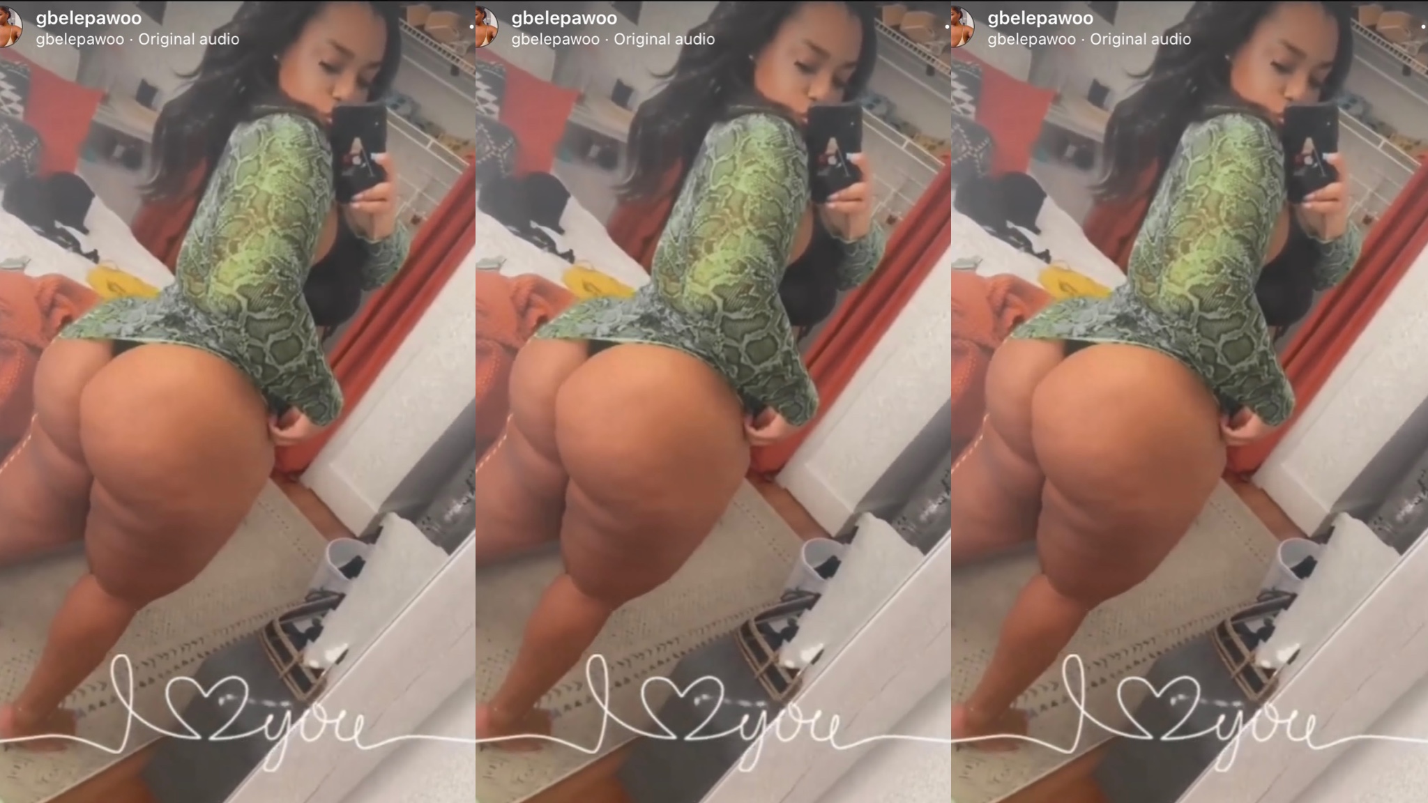 Paπtless Chubby woman shake off her hot toto on her Instagram page (watch the video here)