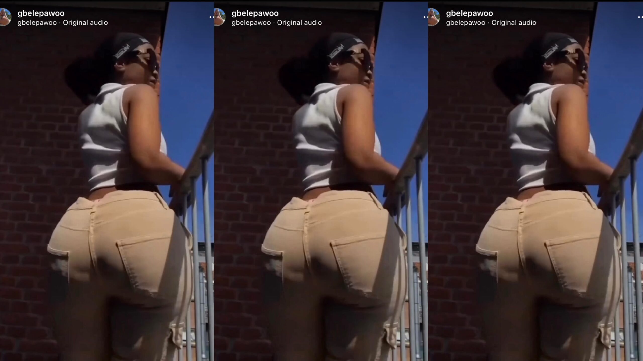 Lady with a heavy backside (watch her video here)