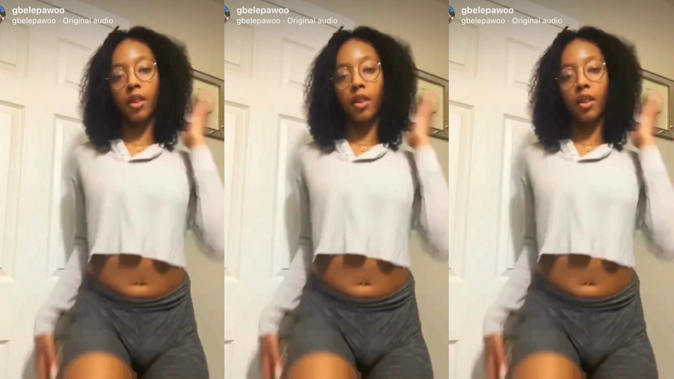 A young lady who is a dancer show off her dancing skills (watch her video here)